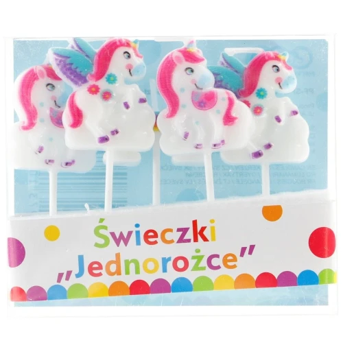 Świeczka ozdobna Godan jednorożce 5 szt (pf-spjr)