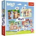 Puzzle Trefl Bluey Bluey i jego świat 4w1 el. (34637)