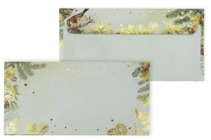 Koperta złote święta DL Galeria Papieru (280194) 10 sztuk