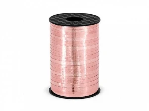 Wstążka Partydeco plastikowa, różowe złoto 5mm różowy 225m (PRM5-019R)