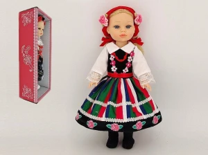 Lalka w stroju ludowym, z polskim głosem, śpiewa i mówi po polsku, twarda; Box [mm:] 380 Adar (589476)