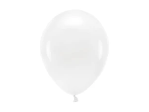 Balon gumowy Partydeco Pastel Eco Balloons biały 260mm (ECO26P-008)