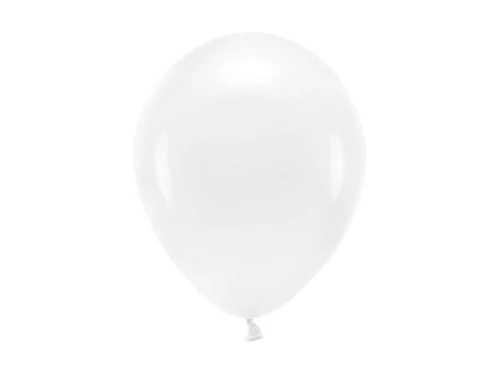 Balon gumowy Partydeco Pastel Eco Balloons biały 260mm (ECO26P-008)