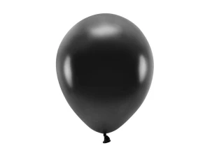 Balon gumowy Partydeco Metalizowane Eco Balloons czarny 260mm (ECO26M-010)