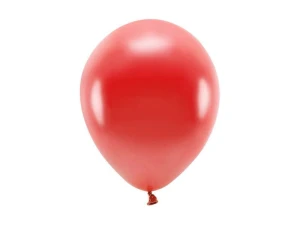 Balon gumowy Partydeco Metalizowane Eco Balloons czerwony 260mm (ECO26M-007)