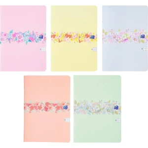 Zeszyt FLOWERS A5 60k. 90g krata Oxford mix
