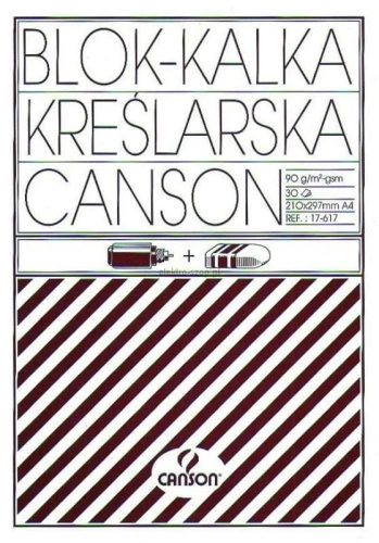 Kalka kreślarska A4 przezroczysty 90g [mm:] 210x297 Canson (200005322)