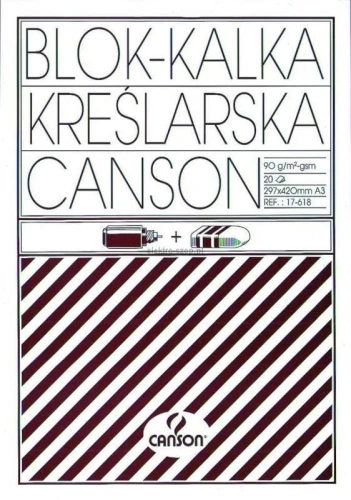 Kalka kreślarska A3 przezroczysty 90g [mm:] 297x420 Canson (200005323)