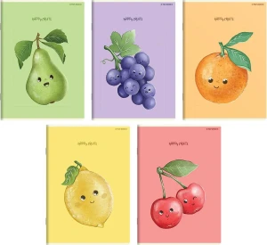 Zeszyt HAPPY FRUITS A5 16k. 70g krata Top 2000 mix