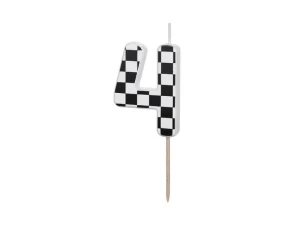 Świeczka urodzinowa Cyferka 4, 5.5 cm, mix Partydeco (SCU7-4)
