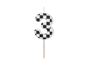 Świeczka urodzinowa Cyferka 3, 5.5 cm, mix Partydeco (SCU7-3)