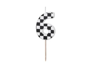 Świeczka urodzinowa Cyferka 6, 5.5 cm, mix Partydeco (SCU7-6)