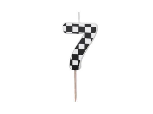 Świeczka urodzinowa Cyferka 7, 5.5 cm, mix Partydeco (SCU7-7)
