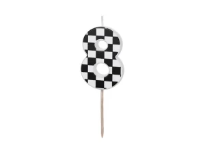 Świeczka urodzinowa Cyferka 8, 5.5 cm, mix Partydeco (SCU7-8)