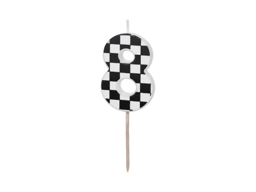 Świeczka urodzinowa Cyferka 8, 5.5 cm, mix Partydeco (SCU7-8)