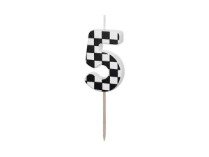 Świeczka urodzinowa Cyferka 5, 5.5 cm, mix Partydeco (SCU7-5)