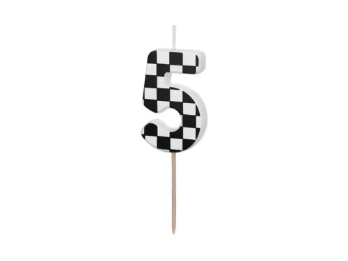 Świeczka urodzinowa Cyferka 5, 5.5 cm, mix Partydeco (SCU7-5)
